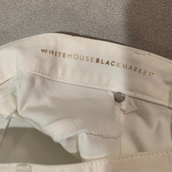 White House Black Market White The Jegging Crop Pants sz 4 - Picture 6 of 7